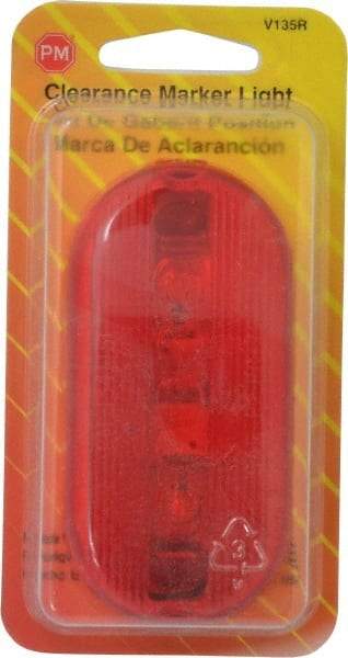 Peterson - 4-1/8" Long x 2" Wide, Red Lens & Reflector - Plastic, 12 Volt - Americas Industrial Supply