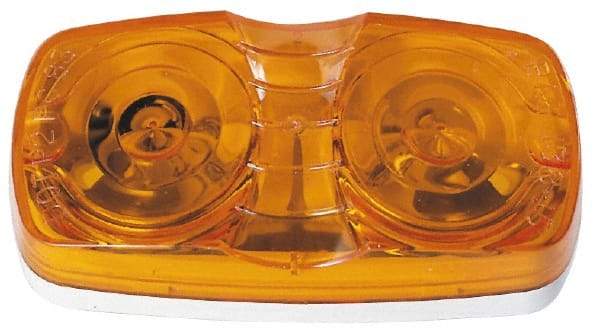 Peterson - 4" Long x 2" Wide, Amber Lens & Reflector - Plastic, 12 Volt - Americas Industrial Supply