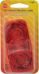 Peterson - 4" Long x 2" Wide, Red Lens & Reflector - Plastic, 12 Volt - Americas Industrial Supply