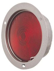 Peterson - 4-1/2" Diam, Red Lens & Reflector - Steel, 12 Volt - Americas Industrial Supply