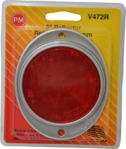 Peterson - 3" Diam, Red Lens & Reflector - Steel - Americas Industrial Supply