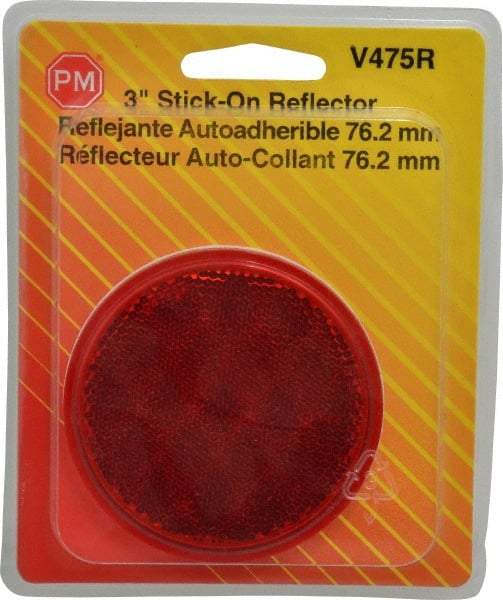 Peterson - 3" Diam, Red Lens & Reflector - Plastic - Americas Industrial Supply