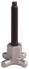 Gibraltar - 1/2-13 Lobed Shoulder Dog Point Tip Steel Thumb Screw - 3" OAL, 2-1/2" Head Diam x 1-1/2" Head Height, Black Oxide Finish - Americas Industrial Supply