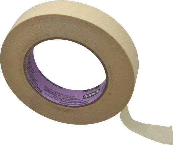 3M - 1" Wide x 60 Yd Long Tan Paper Masking Tape - Series 2040, 5.5 mil Thick, 23 In/Lb Tensile Strength - Americas Industrial Supply