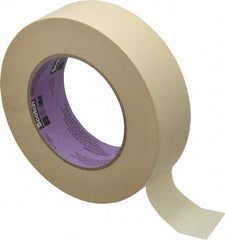 3M - 1-1/2" Wide x 60 Yd Long Tan Paper Masking Tape - Series 2040, 5.5 mil Thick, 23 In/Lb Tensile Strength - Americas Industrial Supply