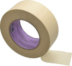 3M - 2" Wide x 60 Yd Long Tan Paper Masking Tape - Series 2040, 5.5 mil Thick, 23 In/Lb Tensile Strength - Americas Industrial Supply