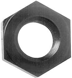 Gibraltar - 7/8-9 UNC Alloy Steel Right Hand Heavy Hex Jam Nut - 1-7/16" Across Flats, 31/64" High, Black Oxide Finish - Americas Industrial Supply