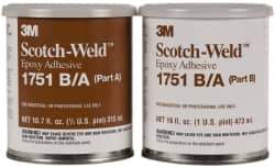 3M - 16 oz Can Two Part Epoxy - 45 min Working Time, 2,000 psi Shear Strength, Series 1751 - Americas Industrial Supply