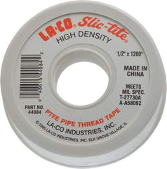 LA-CO - 1/2" Wide x 1,200" Long General Purpose Pipe Repair Tape - 3 mil Thick, -450 to 550°F, White - Americas Industrial Supply