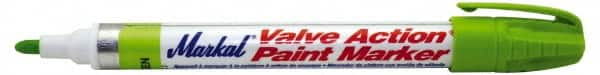 Markal - Light Green Lead-Free Paint Marker - Fiber Tip, Alcohol Base Ink - Americas Industrial Supply