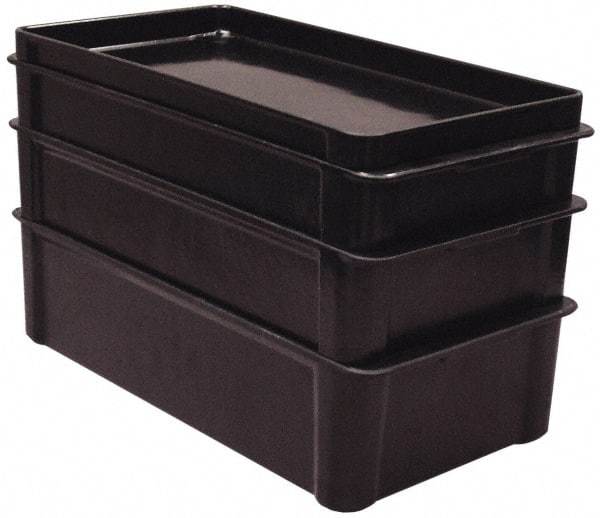 MFG Tray - 200 Lb Load Capacity Black Fiberglass Tote Container - Stacking, 23.4" Long x 12" Wide x 3.1" High - Americas Industrial Supply