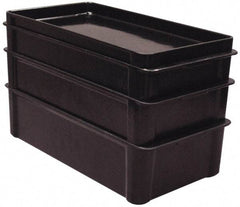 MFG Tray - 300 Lb Load Capacity Black Fiberglass Tote Container - Stacking, 23.4" Long x 12" Wide x 6" High - Americas Industrial Supply