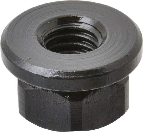 TE-CO - 3/8-16, 7/8" Flange Diam, 1/2" High, 11/16" Across Flats, Flange Nut - Grade 12L14 Steel, Black Oxide Finish, 1/8" Flange Height, TCMAI - Americas Industrial Supply