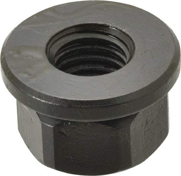 TE-CO - 5/8-11, 1-3/8" Flange Diam, 13/16" High, 1-1/16" Across Flats, Flange Nut - Grade 12L14 Steel, Black Oxide Finish, 3/16" Flange Height, TCMAI - Americas Industrial Supply