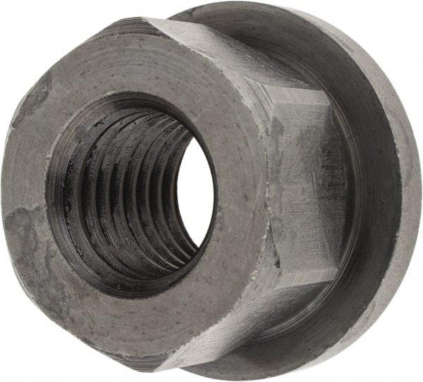 TE-CO - 3/4-10, 1-5/8" Flange Diam, 1" High, 1-1/4" Across Flats, Flange Nut - Grade 12L14 Steel, Black Oxide Finish, 1/4" Flange Height, TCMAI - Americas Industrial Supply