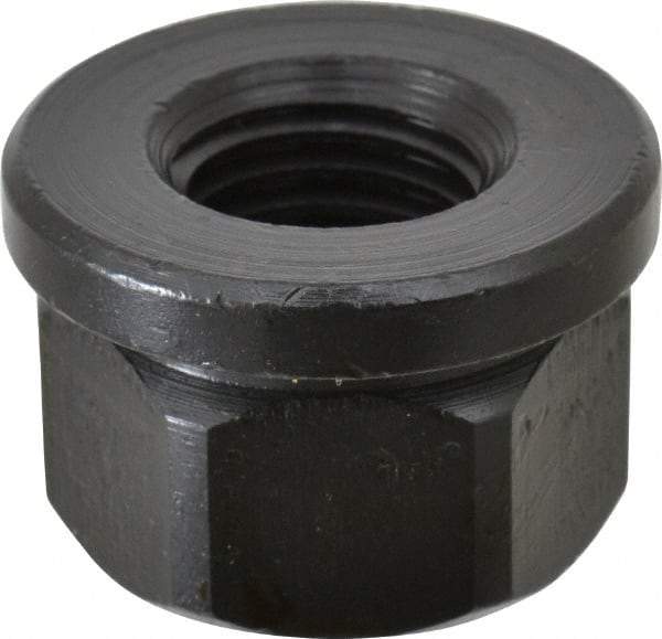 TE-CO - 7/8-9, 1-3/4" Flange Diam, 1-1/8" High, 1-7/16" Across Flats, Flange Nut - Grade 12L14 Steel, Black Oxide Finish, 1/4" Flange Height, TCMAI - Americas Industrial Supply