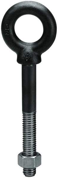 Gibraltar - 1,200 Lb Capacity, Steel, 3/8 Thread, Lifting Eye Bolt - Partially Threaded, 4-1/2" Shank, 1-1/2" Thread Length, Shoulder - Americas Industrial Supply