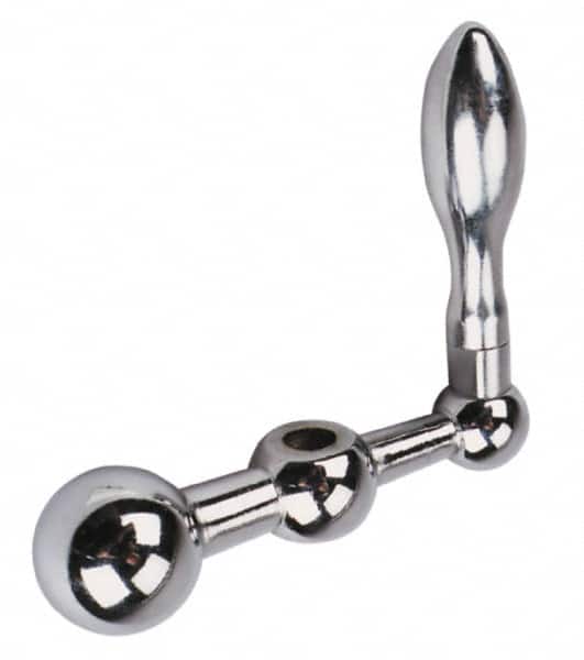 Gibraltar - 11/16" Hub Diam x 11/16" Hub Height Solid Crank Handle - 3/8" Reamed Bore, 1-1/4" Knob Diam, 3-1/4" High, 3-1/8" Center to Center, Steel - Americas Industrial Supply