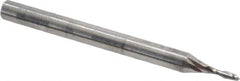 OSG - 0.05", 0.156" LOC, 1/8" Shank Diam, 1-1/2" OAL, 2 Flute, Solid Carbide Square End Mill - Single End, Uncoated, Spiral Flute, 30° Helix, Centercutting, Right Hand Cut, Right Hand Flute, Series 492 - Americas Industrial Supply