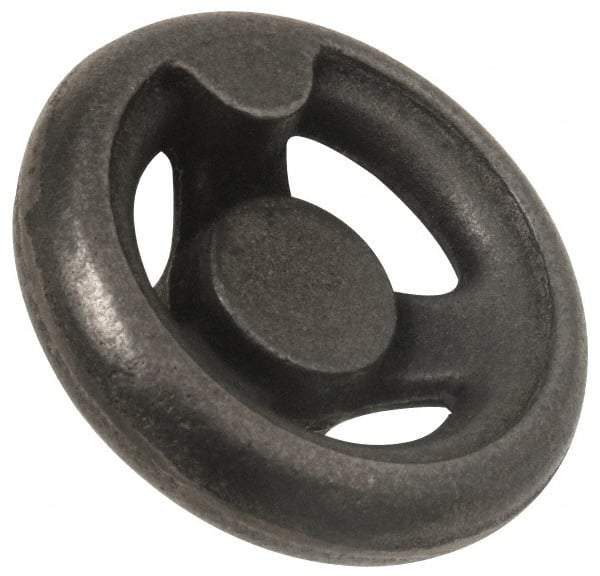 Value Collection - 10", 3 Spoke Offset Handwheel - 2" Hub, Aluminum, Plain Finish - Americas Industrial Supply