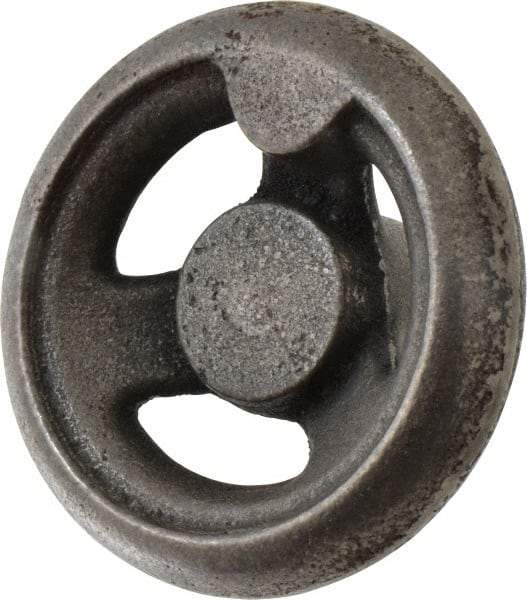 Gibraltar - 3", 3 Spoke Offset Handwheel - 1" Hub, Cast Iron, Plain Finish - Americas Industrial Supply