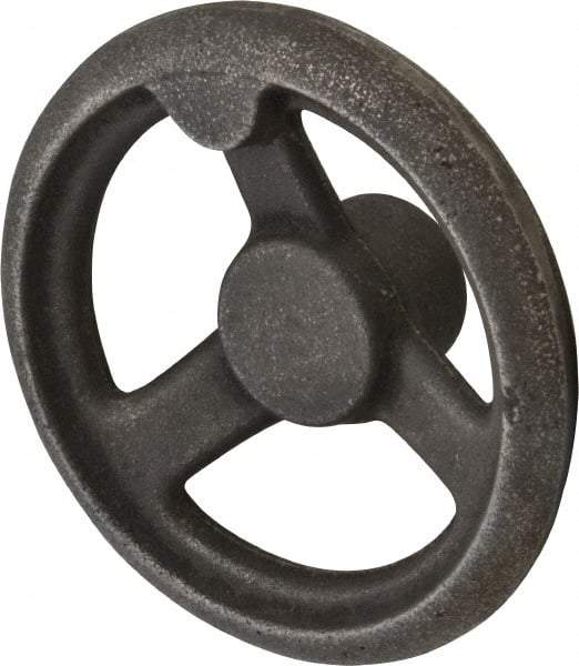 Gibraltar - 5", 3 Spoke Offset Handwheel - 1.3" Hub, Cast Iron, Plain Finish - Americas Industrial Supply