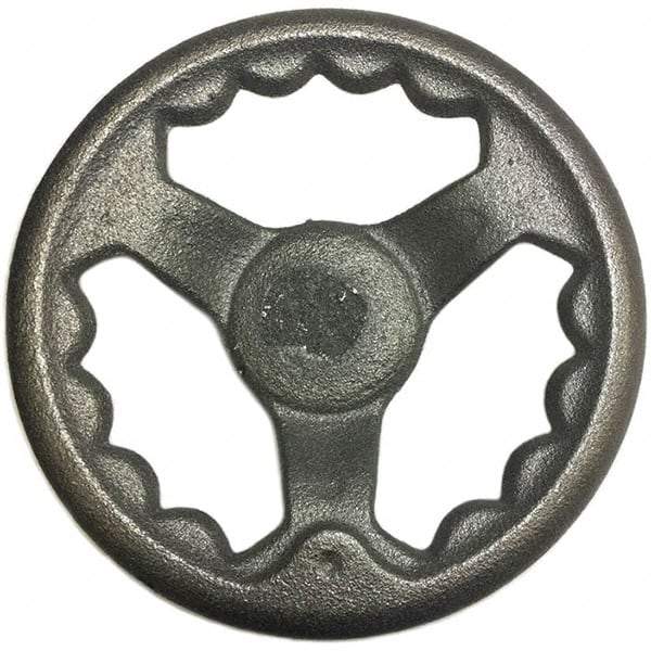 Gibraltar - 6", 3 Spoke Offset Handwheel - 1.4" Hub, Cast Iron, Plain Finish - Americas Industrial Supply