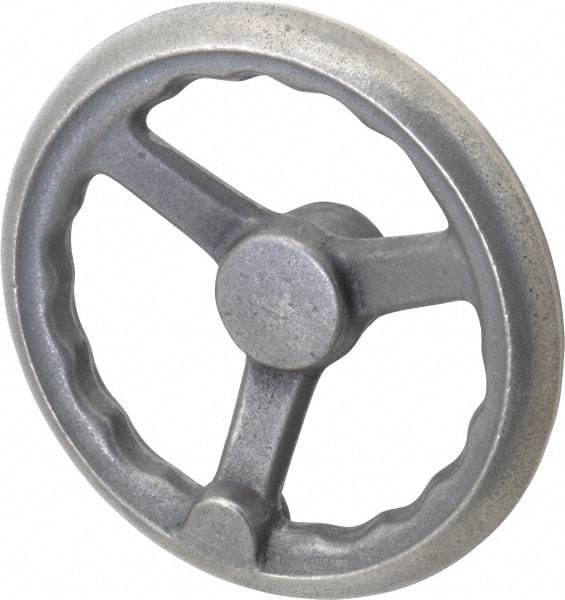 Gibraltar - 8", 3 Spoke Offset Handwheel - 2.44" Hub, Cast Iron, Plain Finish - Americas Industrial Supply