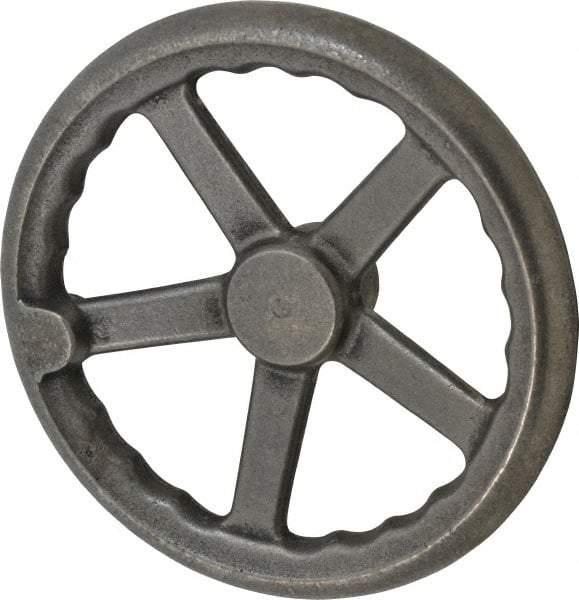 Gibraltar - 10", 3 Spoke Offset Handwheel - 2" Hub, Cast Iron, Plain Finish - Americas Industrial Supply