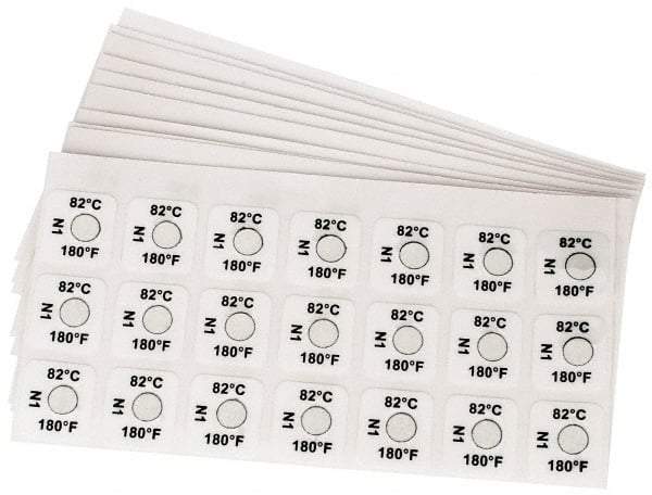 Tempil - 127°C Temp Indicating Label - 1 Rating - Americas Industrial Supply