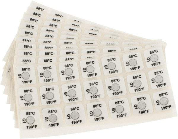 Tempil - 88°C Temp Indicating Label - 1 Rating - Americas Industrial Supply