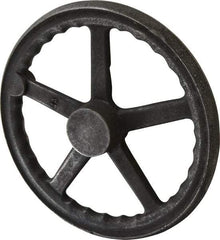 Gibraltar - 12", 3 Spoke Straight Handwheel - 2.4" Hub, Cast Iron, Plain Finish - Americas Industrial Supply