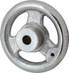 Gibraltar - 3", 3 Spoke Straight Handwheel - 1.1" Hub, Cast Iron, Chrome Plated Finish - Americas Industrial Supply