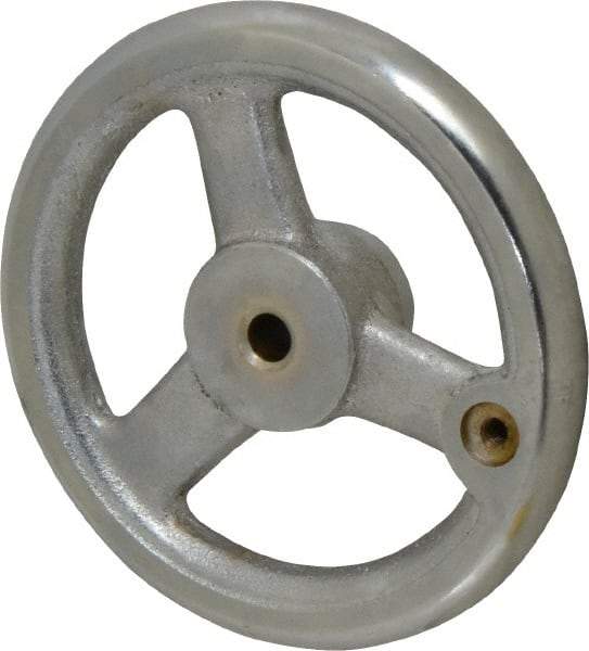 Gibraltar - 5", 3 Spoke Straight Handwheel - 1.4" Hub, Cast Iron, Chrome Plated Finish - Americas Industrial Supply