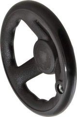 Value Collection - 5-1/2", 3 Spoke Offset Handwheel with Revolving Handle - Plastic, Plain Finish - Americas Industrial Supply
