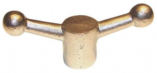 Gibraltar - 2 Offset Arms, 0.624" Hole, Zinc Plated, Reamed Speed Handle - 2-1/2" High, 9/16" Arm Diam, 1-3/8" Hub Diam, 7/8" Ball Diam - Americas Industrial Supply