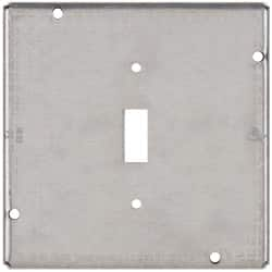 Cooper Crouse-Hinds - Electrical Outlet Box Steel Square Surface Cover - Americas Industrial Supply