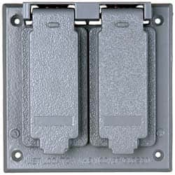 Cooper Crouse-Hinds - Electrical Outlet Box Aluminum Weatherproof Cover - Includes Gasket - Americas Industrial Supply