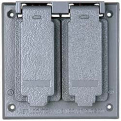 Cooper Crouse-Hinds - Electrical Outlet Box Aluminum Weatherproof Cover - Includes Gasket - Americas Industrial Supply