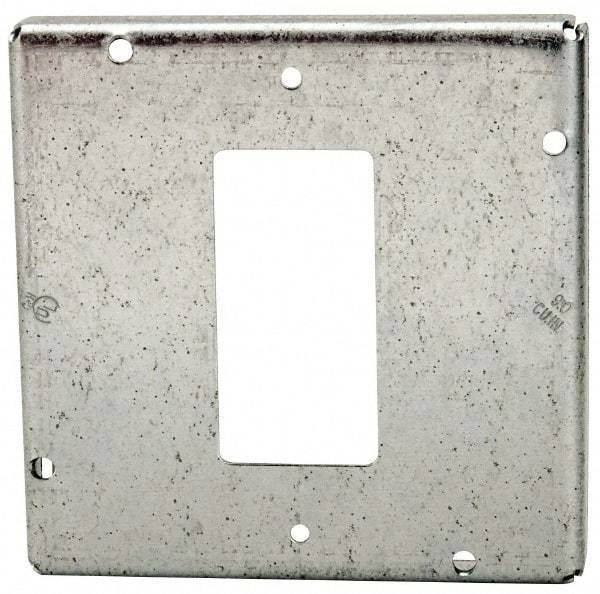 Cooper Crouse-Hinds - Electrical Outlet Box Steel Square Surface Cover - Americas Industrial Supply