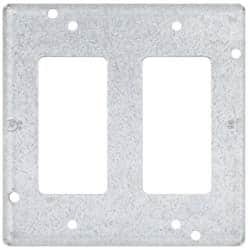 Cooper Crouse-Hinds - Electrical Outlet Box Steel Square Surface Cover - Americas Industrial Supply