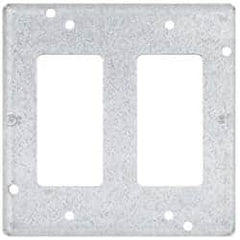 Cooper Crouse-Hinds - Electrical Outlet Box Steel Square Surface Cover - Americas Industrial Supply