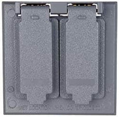 Cooper Crouse-Hinds - Electrical Outlet Box Aluminum Weatherproof Cover - Includes Gasket - Americas Industrial Supply