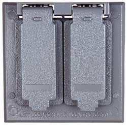 Cooper Crouse-Hinds - Electrical Outlet Box Aluminum Weatherproof Cover - Includes Gasket - Americas Industrial Supply