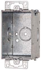 Cooper Crouse-Hinds - 1 Gang, (5) 1/2" Knockouts, Steel Rectangle Switch Box - 3" Overall Height x 2" Overall Width x 2-1/2" Overall Depth - Americas Industrial Supply