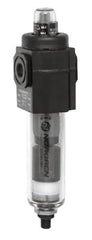 Norgren - 3/8" Port Coalescing Filter - Polycarbonate Bowl, Automatic Drain, 150 Max psi, 0.01 Micron Rating, 1.98" Wide x 7-1/2" High - Americas Industrial Supply