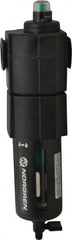 Norgren - 1/2" Port Coalescing Filter - Polycarbonate Bowl, Manual Drain, 150 Max psi, 0.01 Micron Rating, 3.15" Wide x 11.4" High - Americas Industrial Supply