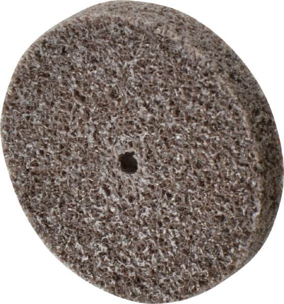 3M - 1-1/2" Diam, 1/4" Face Width, 1/8" Center Hole, Fine Grade, Aluminum Oxide Deburring Wheel - Unitized, Medium Density 5 Grade, 30,100 RPM - Americas Industrial Supply