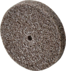 3M - 1-1/2" Diam, 1/4" Face Width, 1/8" Center Hole, Fine Grade, Aluminum Oxide Deburring Wheel - Unitized, Medium Density 5 Grade, 30,100 RPM - Americas Industrial Supply