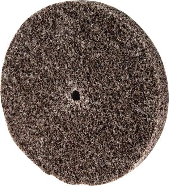 3M - 2" Diam, 1/4" Face Width, 1/8" Center Hole, Medium Grade, Aluminum Oxide Deburring Wheel - Unitized, Hard Density 7 Grade, 22,100 RPM - Americas Industrial Supply